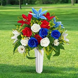 Memorial day and fourth of July flowers